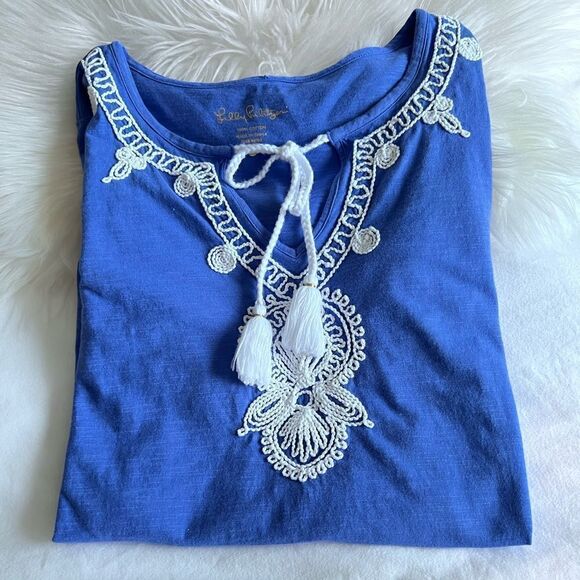 Lilly Pulitzer embroidered Top - Picture 1 of 4